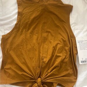lululemon athletica Mustard Knot-Back Tank Top